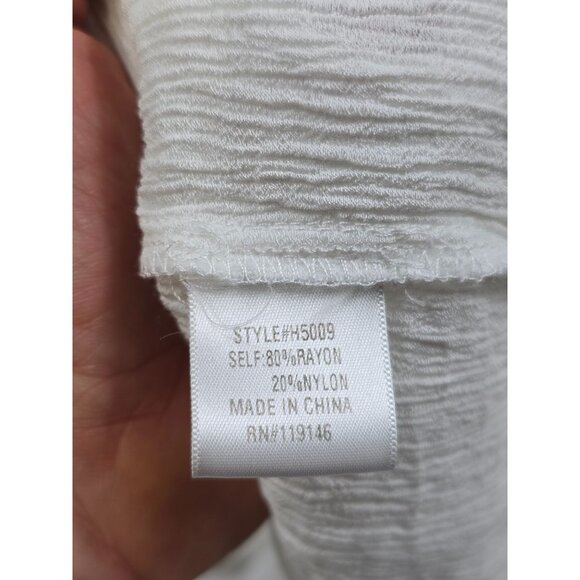 Jodifl Boho White Off Shoulder Tiered Maxi Dress Pom Pom Trim Medium Romantic - Picture 4 of 5